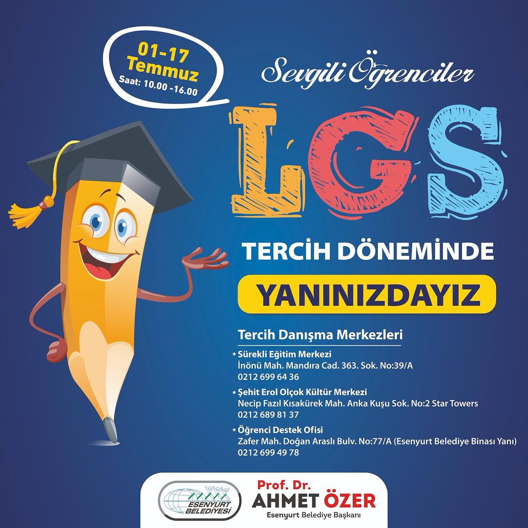 Esenyurt Belediyesi - LGS Tercih Desteği