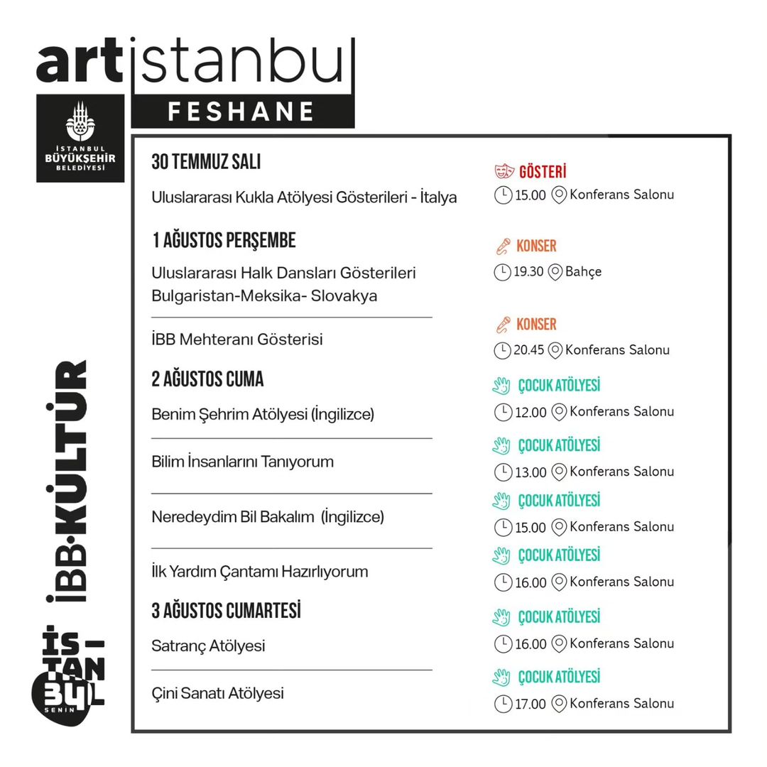 Artİstanbul Feshane  - Çocuk Atölyesi "Benim Şehrim Atölyesi(İngilizce)"