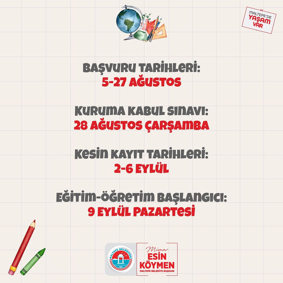 Maltepe Belediyesi - 2024-2025 8. Sınıf LGS Hazırlık Eğitimleri ve Kuruma Kabul Sınavı Başvuruları 