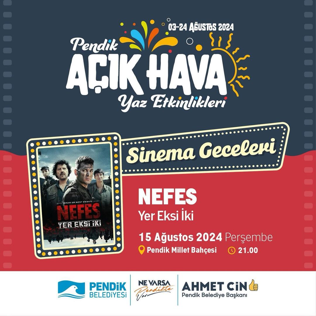 Pendik Kültür Sanat - Açık Hava Yaz Etkinlikleri Yetişkin Sinema: Nefes: Yer Eksi İki