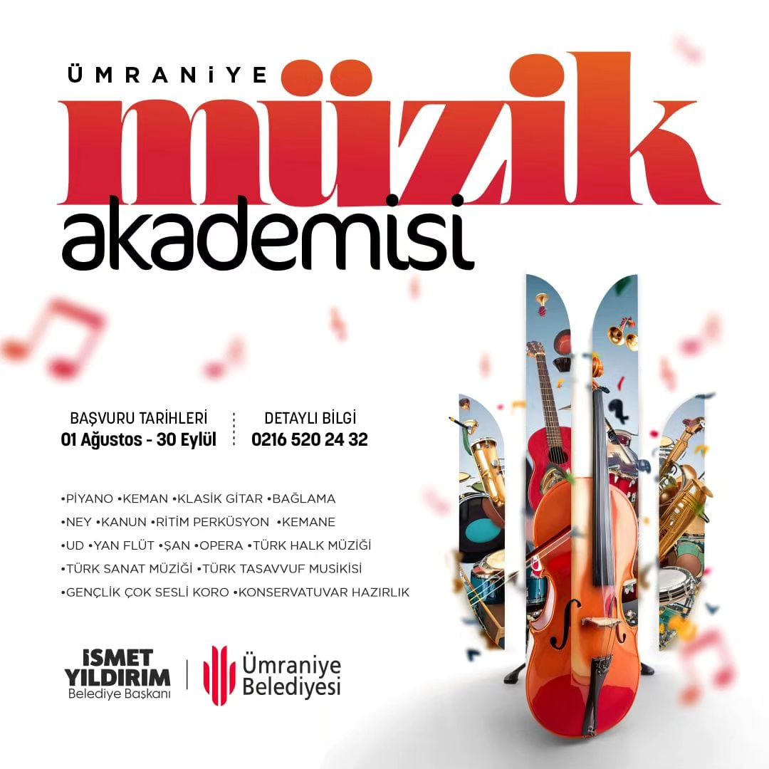 Ümraniye Belediyesi - Müzik Akademisi Başvuru Duyurusu