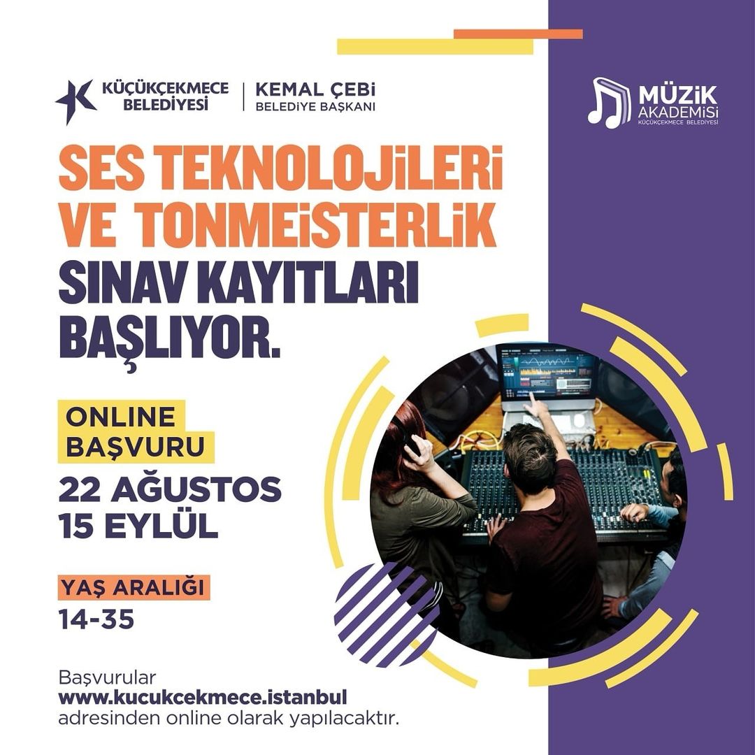 Küçükçekmece Belediyesi - Ses Teknolojileri ve Tonmeisterlik Sınav Kayıtları
