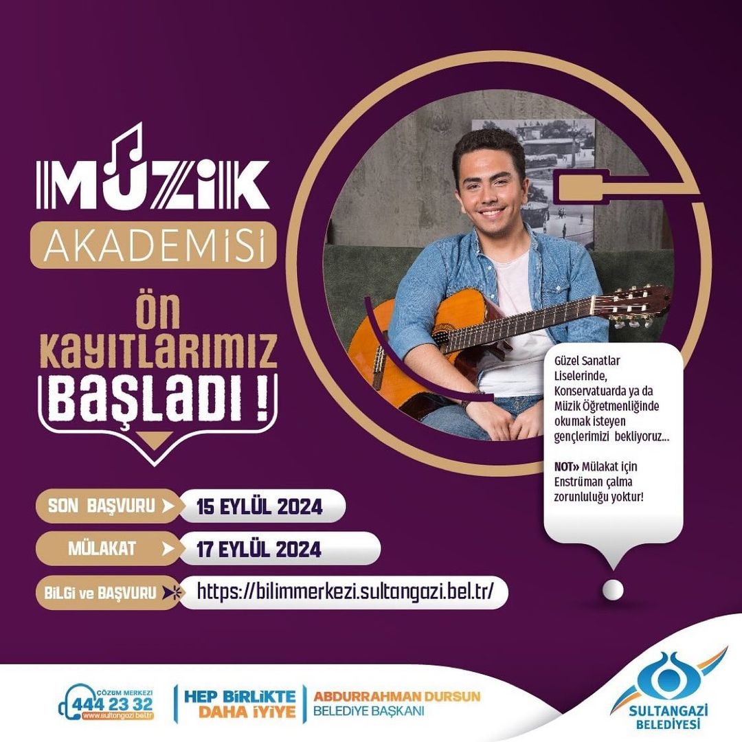 Sultangazi Belediyesi - Müzik Akademisi Ön Kayıtları