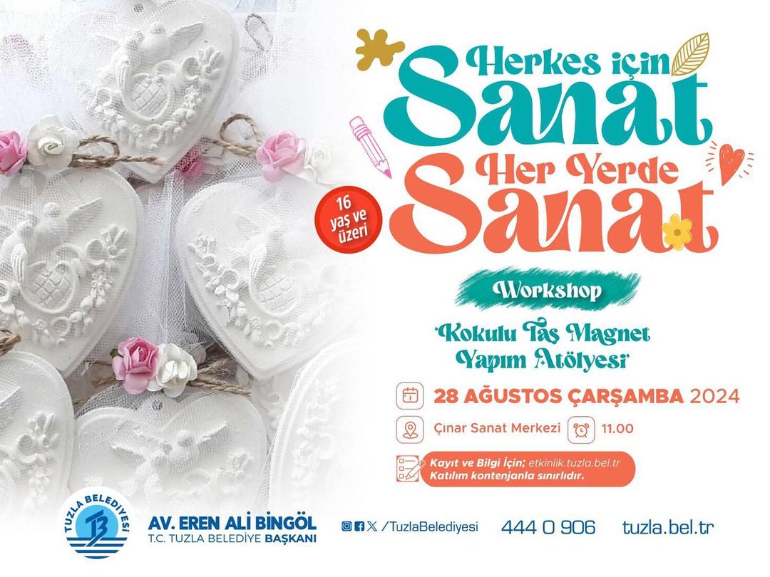 Tuzla Kültür Sanat - Kokulu Taş Magnet Yapımı Atölyesi