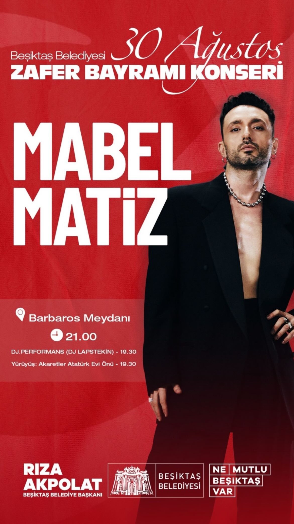 Beşiktaş Belediyesi - 30 Ağustos Zafer Bayramı " Mabel Matiz " 