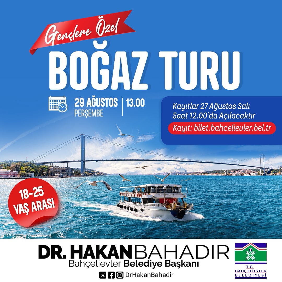Bahçelievler Belediyesi - Gençlere Özel Boğaz Turu