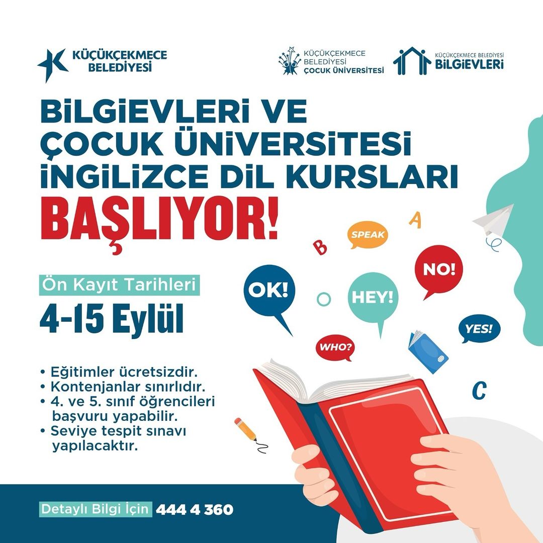 Küçükçekmece Belediyesi - Bilgievleri İngilizce Dil Kurs Kayıtları