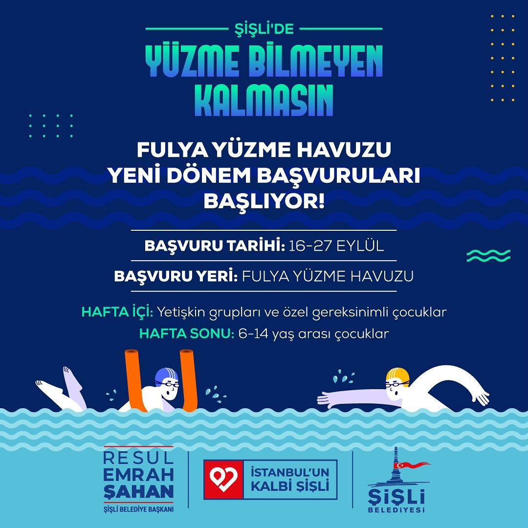 Şişli Belediyesi - Fulya Yüzme Havuzu Yeni Dönem Başvuruları 