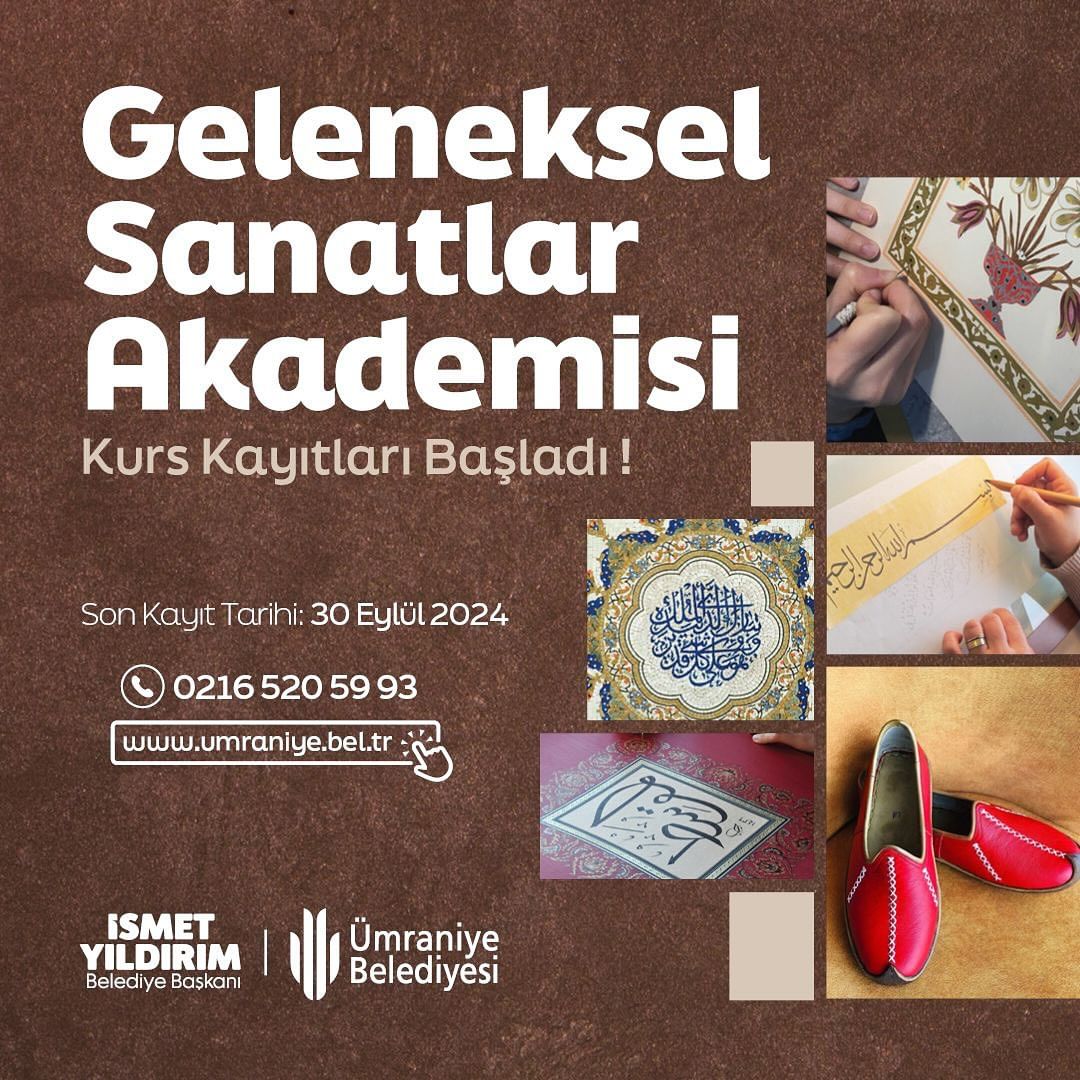 Ümraniye Belediyesi - Geleneksel Sanatlar Akademisi Kurs Kayıtları