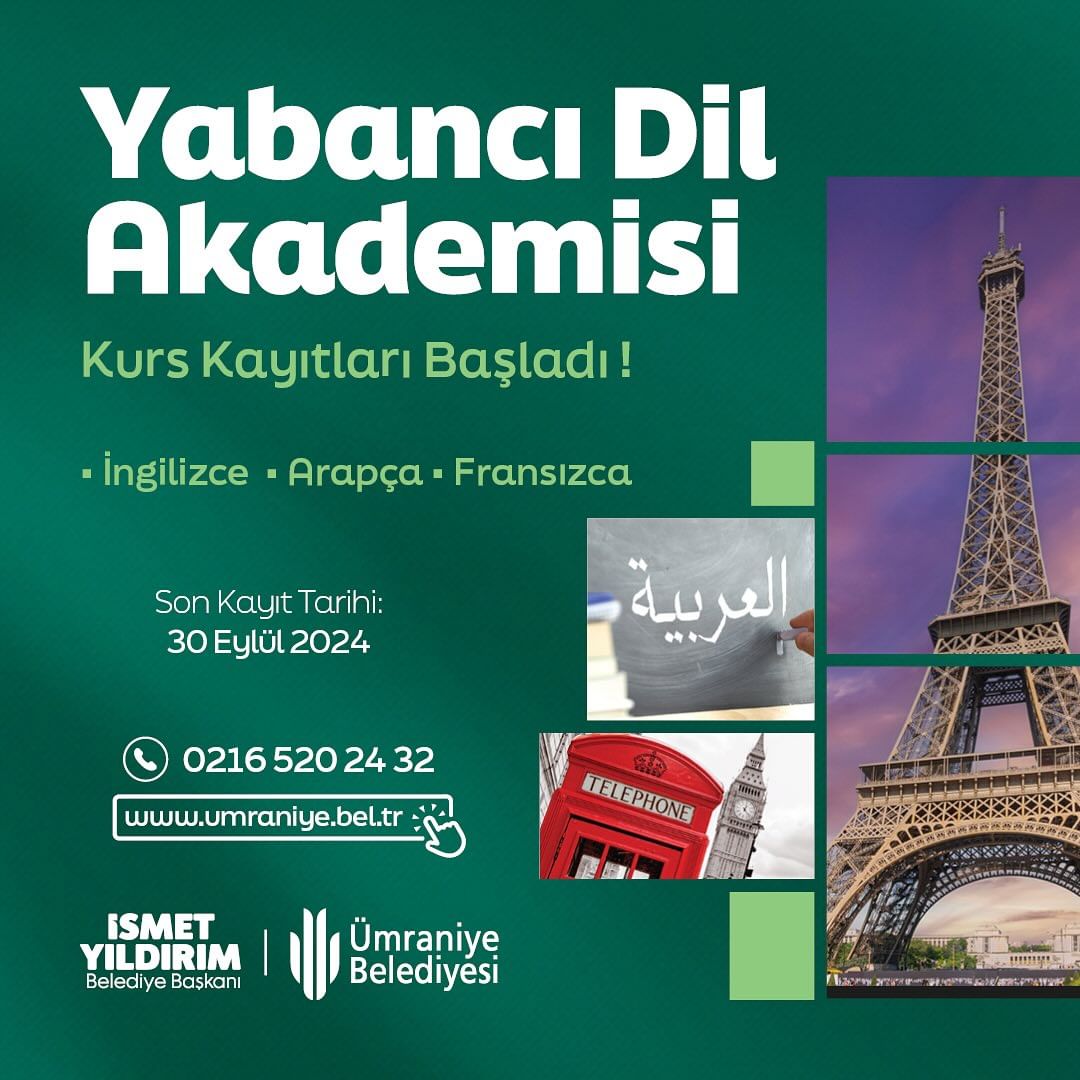 Ümraniye Belediyesi - Yabancı Dil Akademisi Kurs Kayıtları