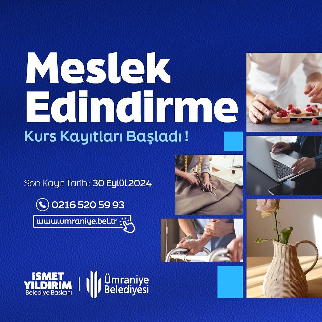 Ümraniye Belediyesi - Meslek Edindirme Kurs Kayıtları