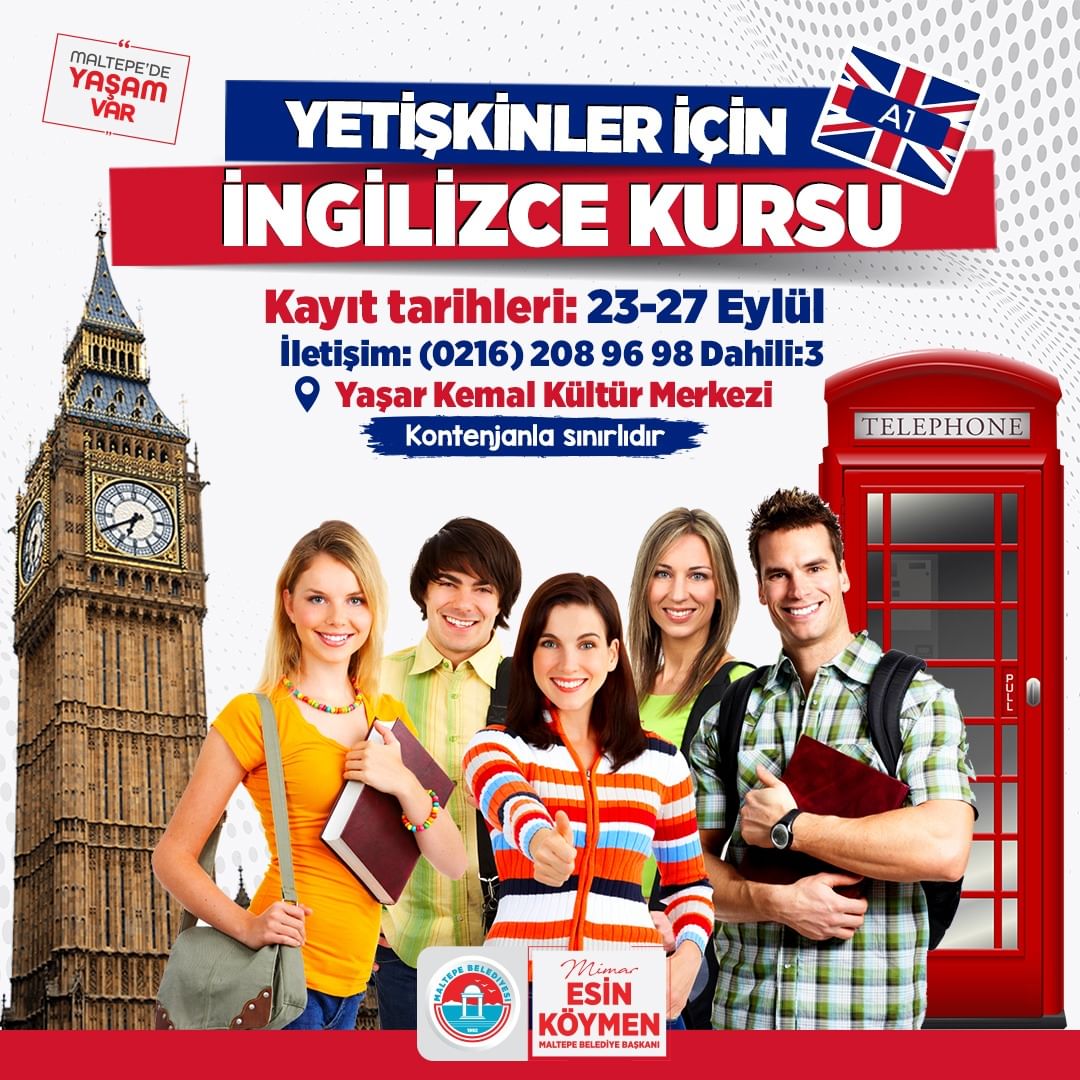 Maltepe Belediyesi - Yetişkinler için İngilizce Kursu