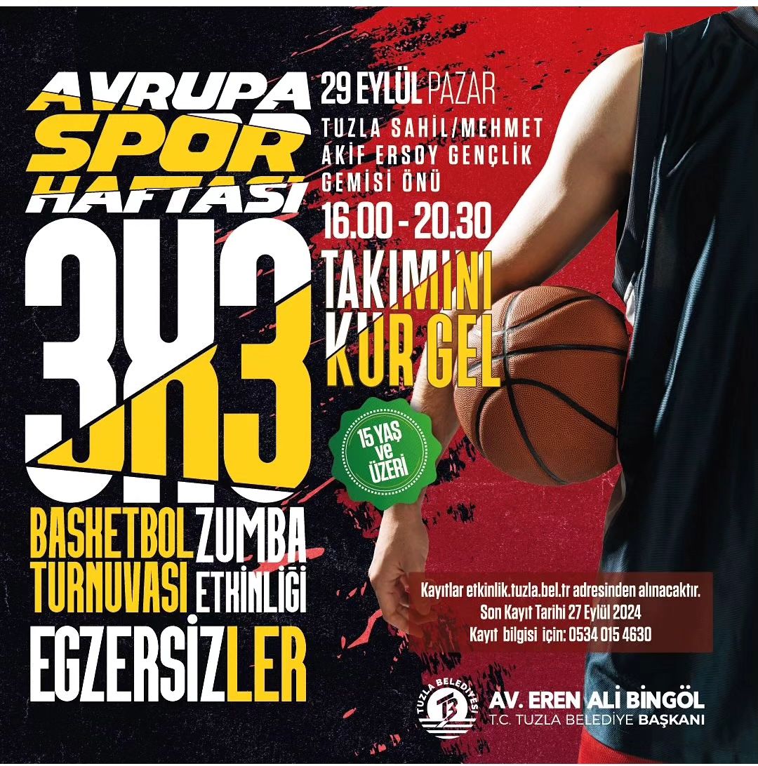 Tuzla Kültür Sanat - 3x3 Basketbol Turnuvası Zumba Etkinliği Kayıtları