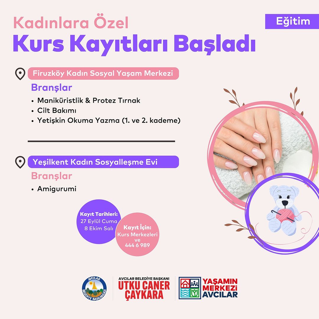 Avcılar Belediyesi - Kadınlara Özel Kurs Kayıtları