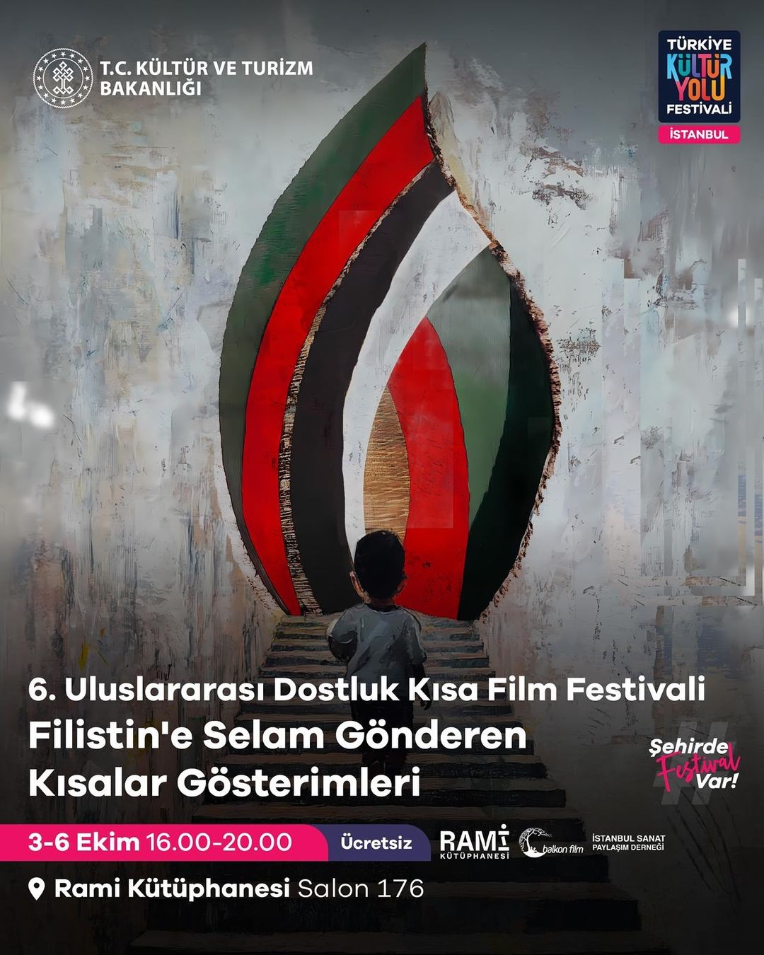 Rami Kütüphanesi - 6.Uluslararası Dostluk Kısa Film Festivali: Filistin'e Selam Gönderen Kısalar Gösterimleri