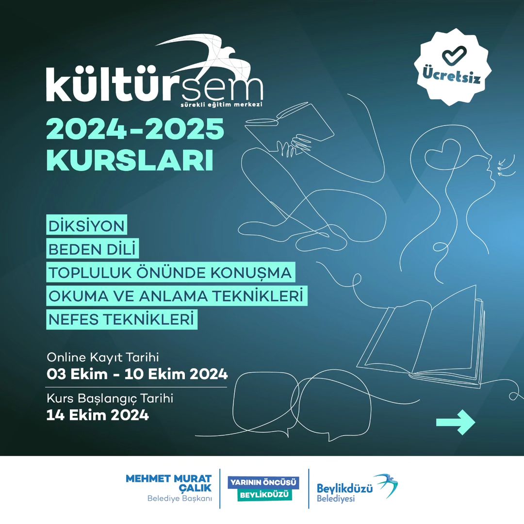 Beylikdüzü Kültür Sanat - Kültürsem 2024-2025 Kurs Kayıtları
