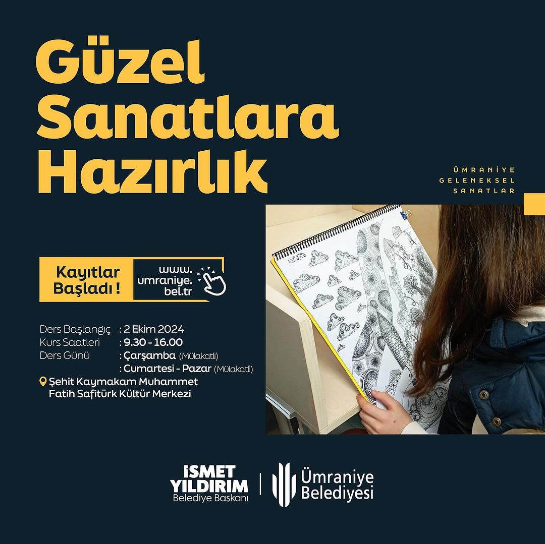 Ümraniye Belediyesi - Geleneksel Sanatlar Akademisi Kurs Kayıtları