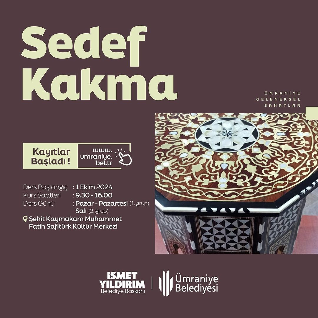 Ümraniye Belediyesi - Geleneksel Sanatlar Akademisi Kurs Kayıtları
