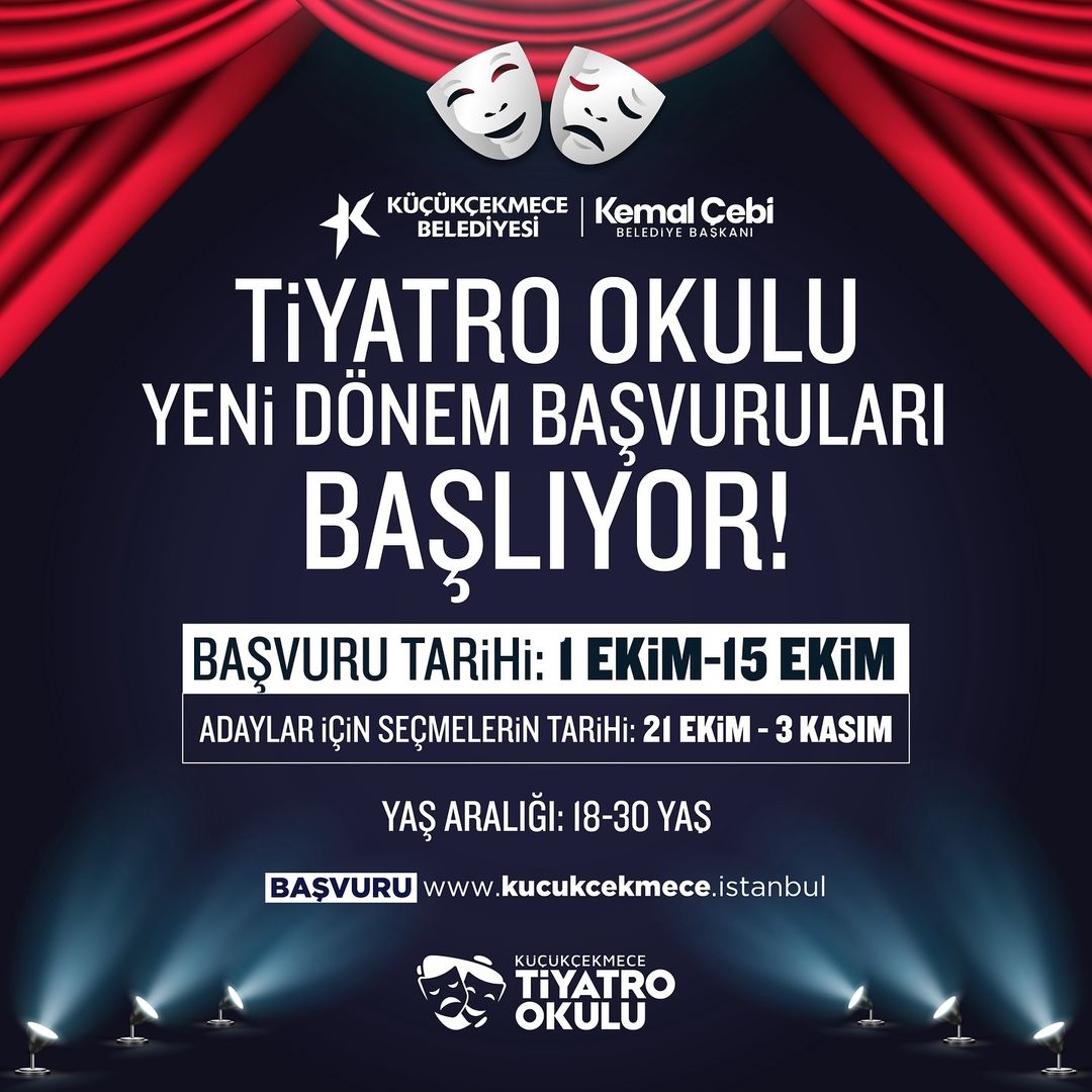 Küçükçekmece Belediyesi - Tiyatro Okulu Yeni Dönem Başvuruları