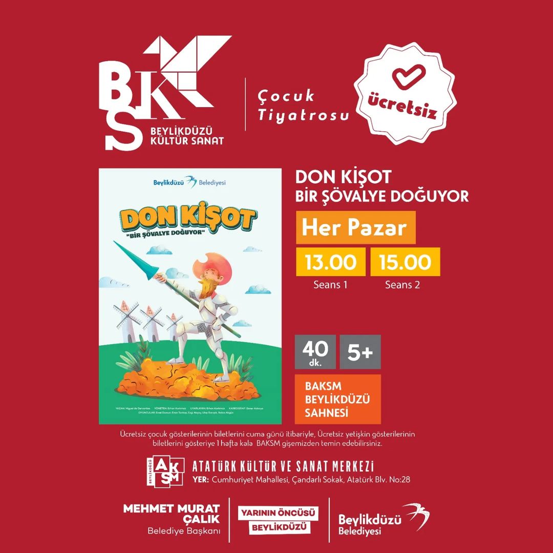 Beylikdüzü Kültür Sanat - Don Kişot Bir Şövalye Doğuyor Çocuk Tiyatrosu