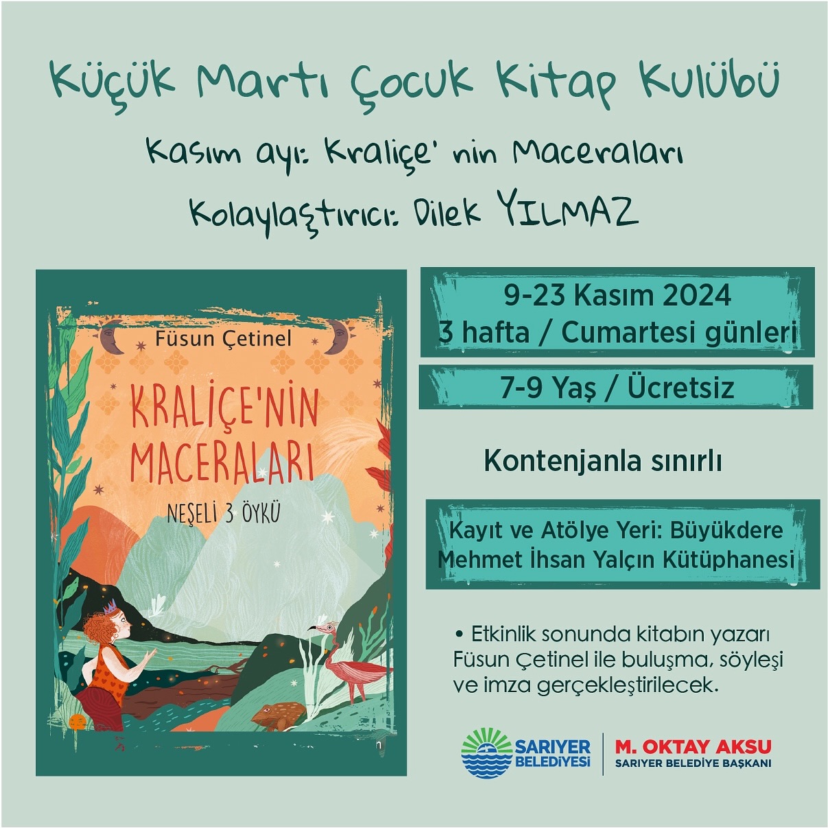 Sarıyer Kültür Sanat - Küçük Martı Çocuk Kitap Kulübü Kitap Atölyesi