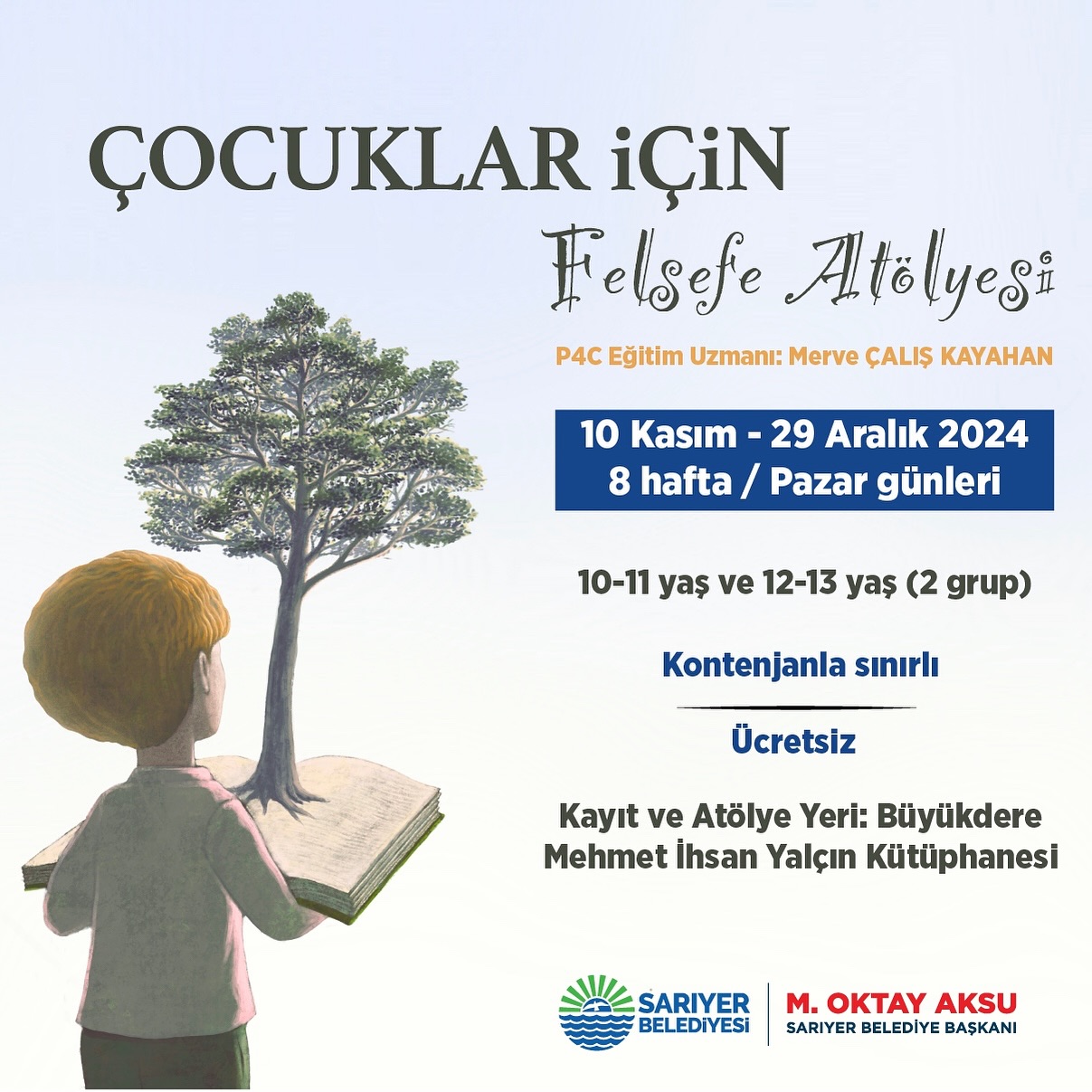 Sarıyer Kültür Sanat - Çocuklar için Felsefe Atölyesi 