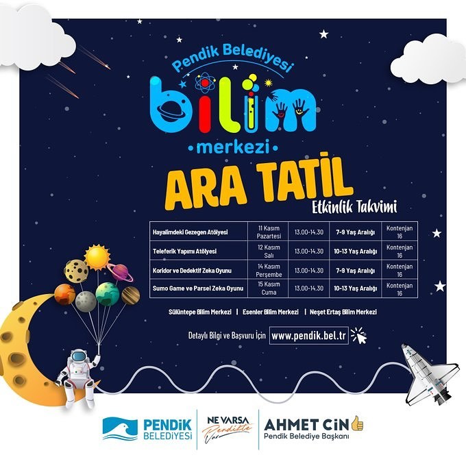 Pendik Kültür Sanat - Bilim Merkezi Ara Tatil Etkinlik Takvimi