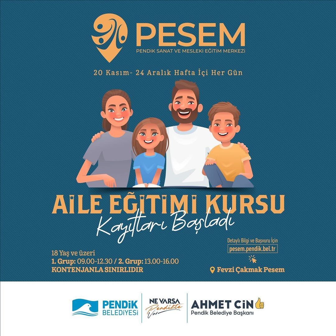 Pendik Kültür Sanat - Aile Eğitimi Kursu Kayıtları