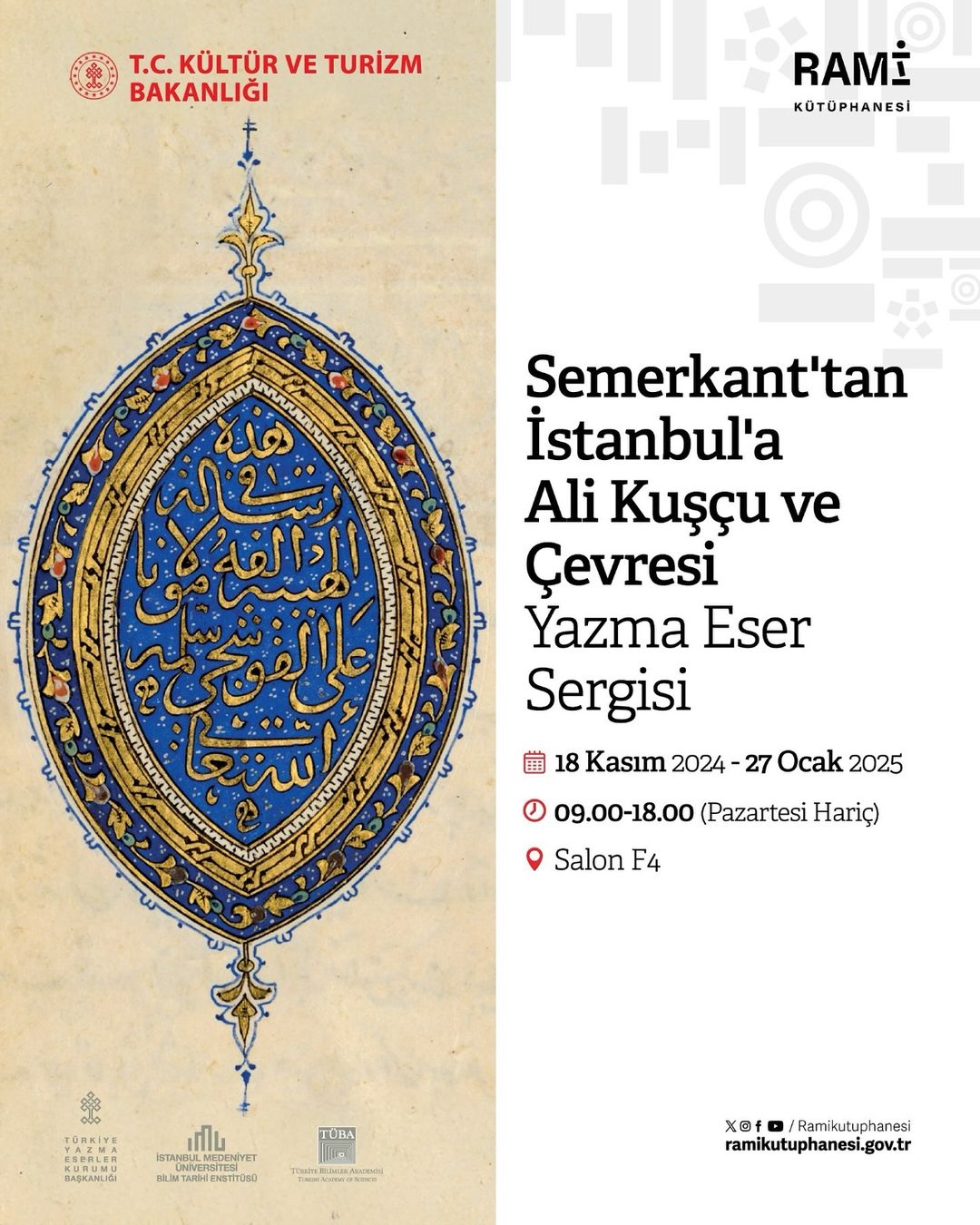 Rami Kütüphanesi - Semerkant’tan İstanbul’a Ali Kuşçu ve Çevresi Yazma Eser Sergisi
