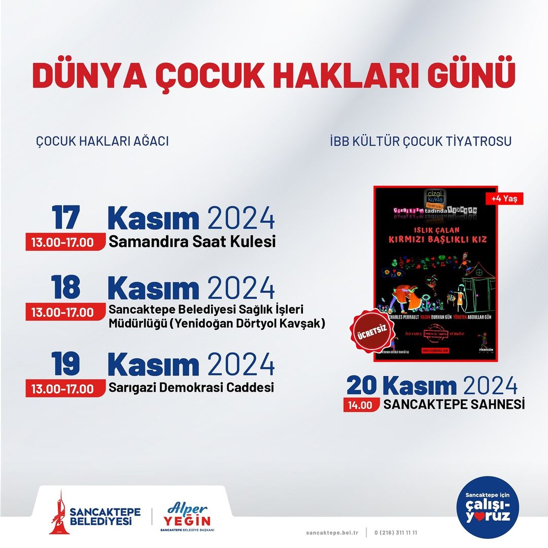 Sancaktepe Kültür Sanat - Dünya Çocuk Hakları Günü Etkinlikleri