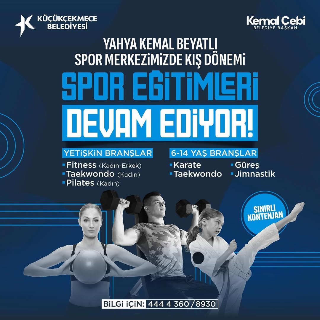 Küçükçekmece Belediyesi - Yahya Kemal Beyatlı Spor Merkezi Kış Dönemi Spor Eğitimleri