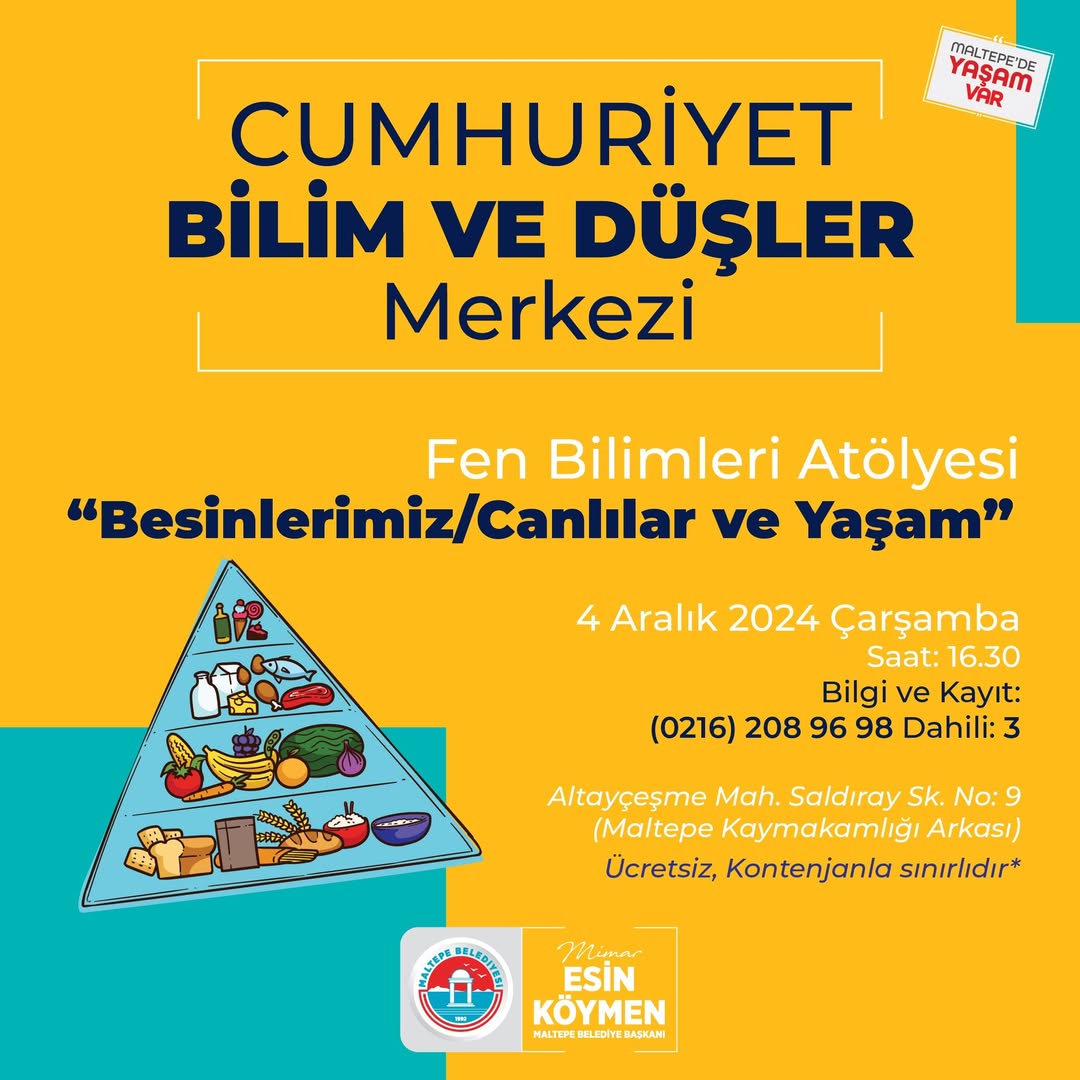 Maltepe Belediyesi - Cumhuriyet Bilim ve Düşler Merkezi: Fen Bilimleri Ünite Atölyeleri 