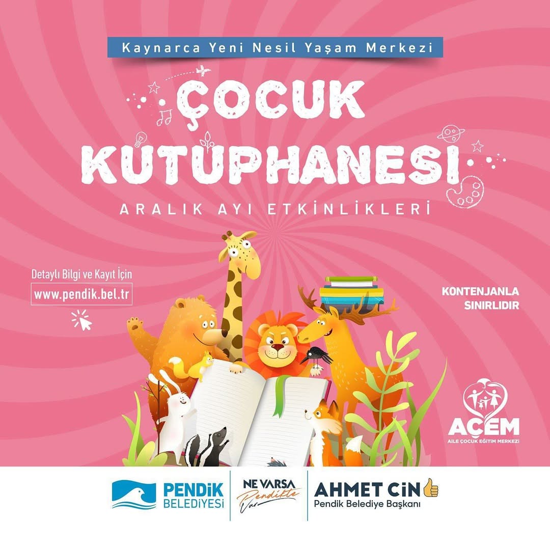 Pendik Kültür Sanat - Çocuk Kütüphanesi Aralık Ayı Etkinlikleri