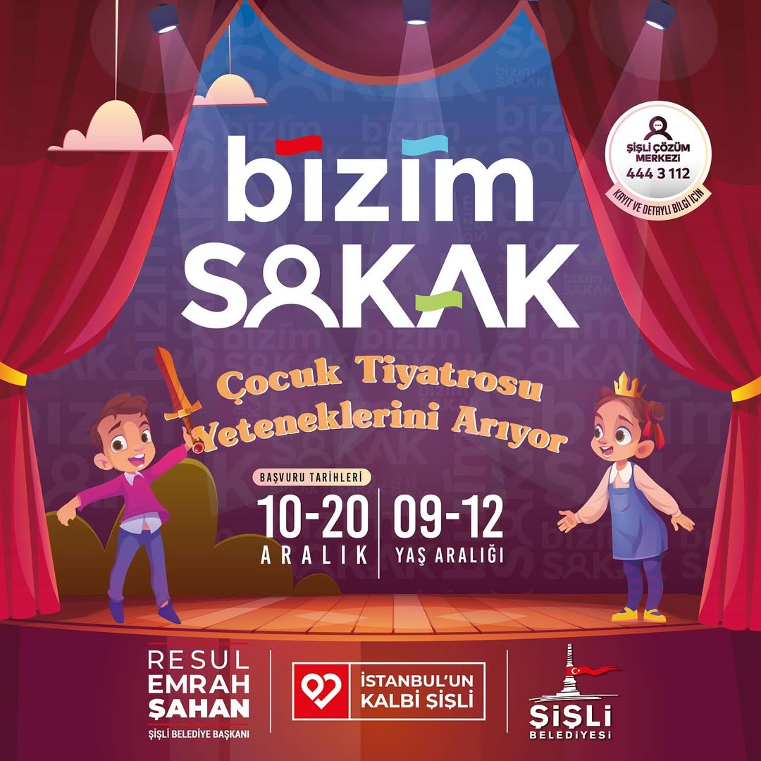 Şişli Belediyesi - "Bizim Sokak Çocuk Tiyatrosu" Başvuruları