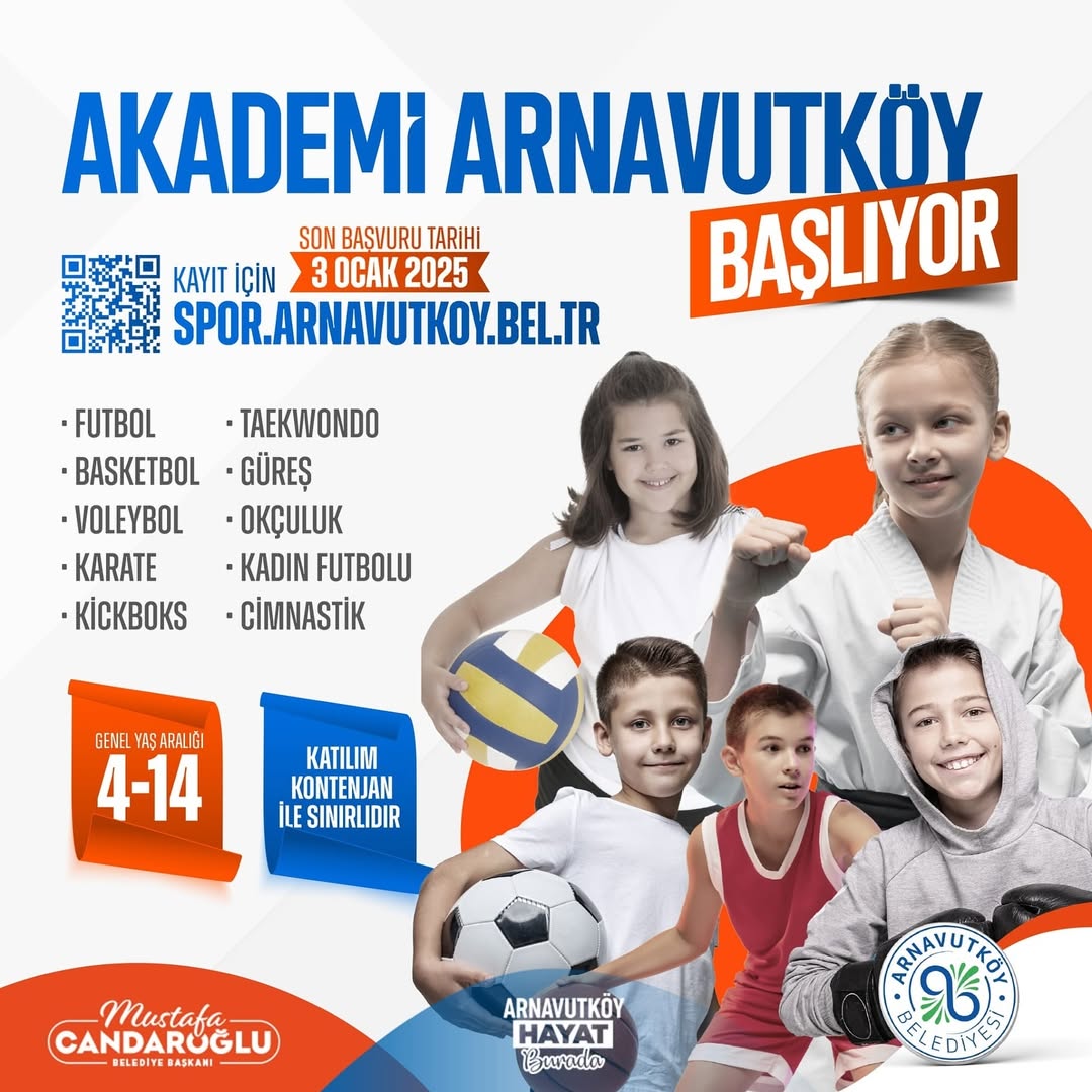 Arnavutköy Belediyesi - "Şampiyon Sporcular Akademi" Başvuruları