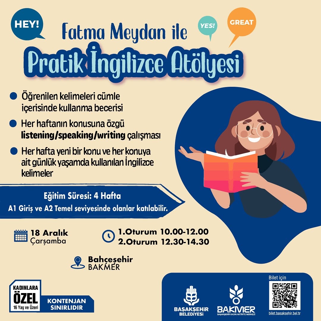 Başakşehir Belediyesi - Fatma Meydan ile Pratik İngilizce Atölyesi