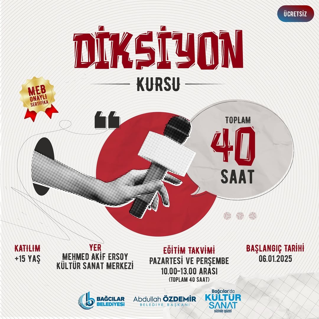 Bağcılar Belediyesi - Diksiyon Kursu