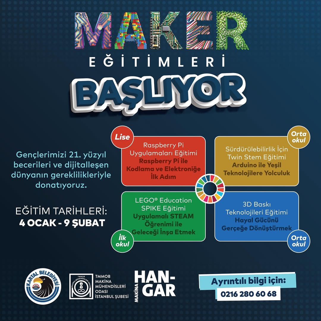 Kartal Belediyesi - Maker Eğitimleri Başlıyor!