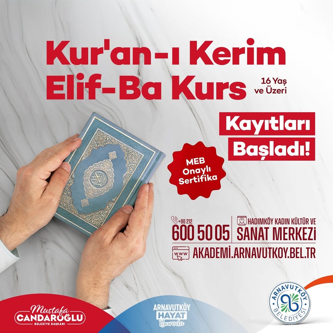 Arnavutköy Belediyesi - "Kur’an-ı Kerim Elif-Ba" Kursu