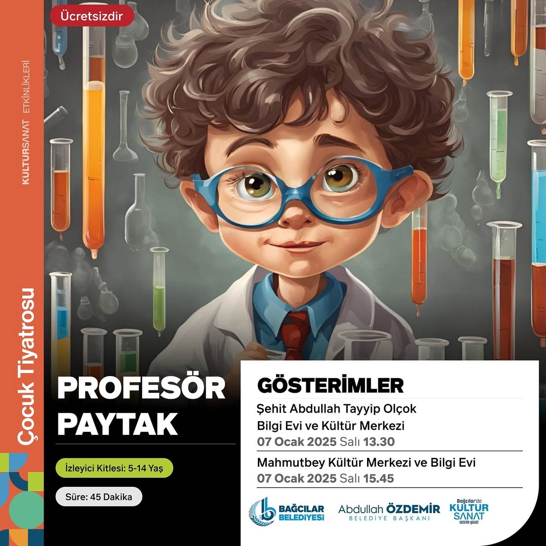 Bağcılar Belediyesi - 07 Ocak - 12 Ocak Çocuk Tiyatroları
