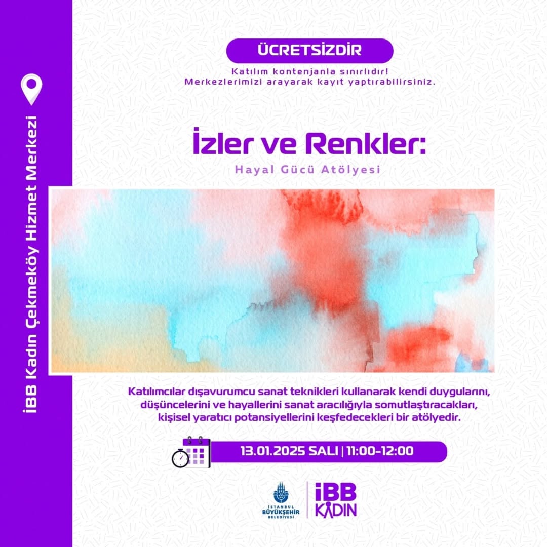 İBB Kadın - Ocak Ayı Öne Çıkan Etkinlikler