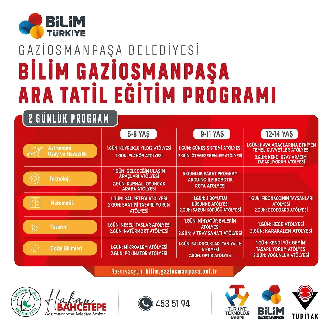 Gaziosmanpaşa Belediyesi - Yarıyıl Tatili Programı