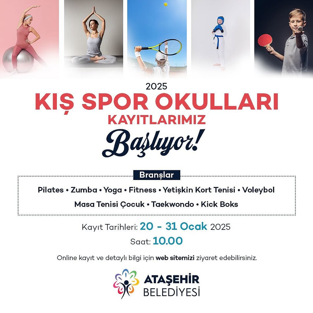 Ataşehir Belediyesi - 2025 Kış Spor Okulları Kayıtları