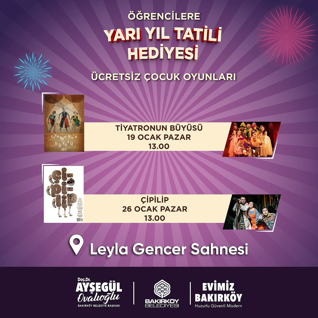 Bakırköy Belediyesi - Yarıyıl Tatili Ücretsiz Çocuk Oyunları