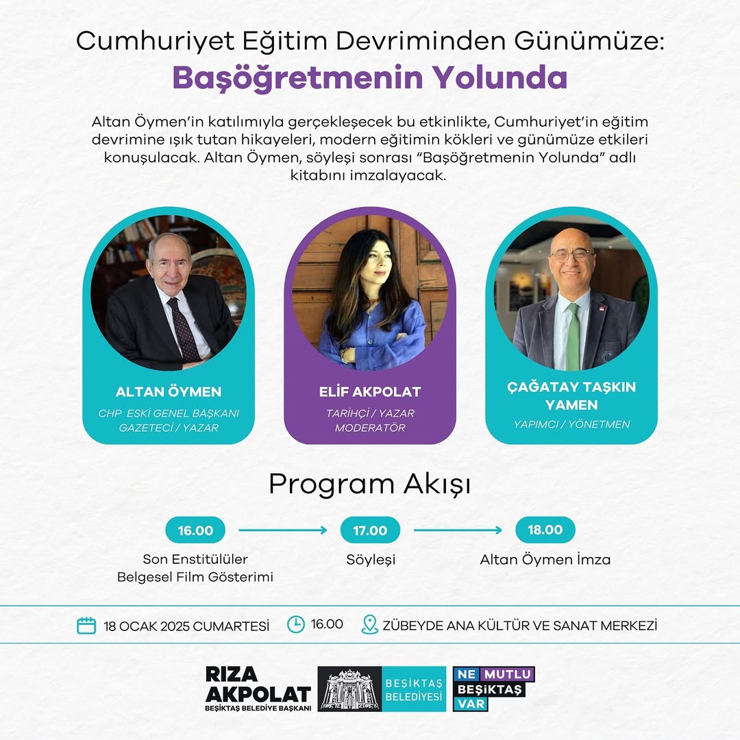 Beşiktaş Belediyesi - "Cumhuriyet Eğitim Devriminden Günümüze: Başöğretmenin Yolunda" Etkinliği