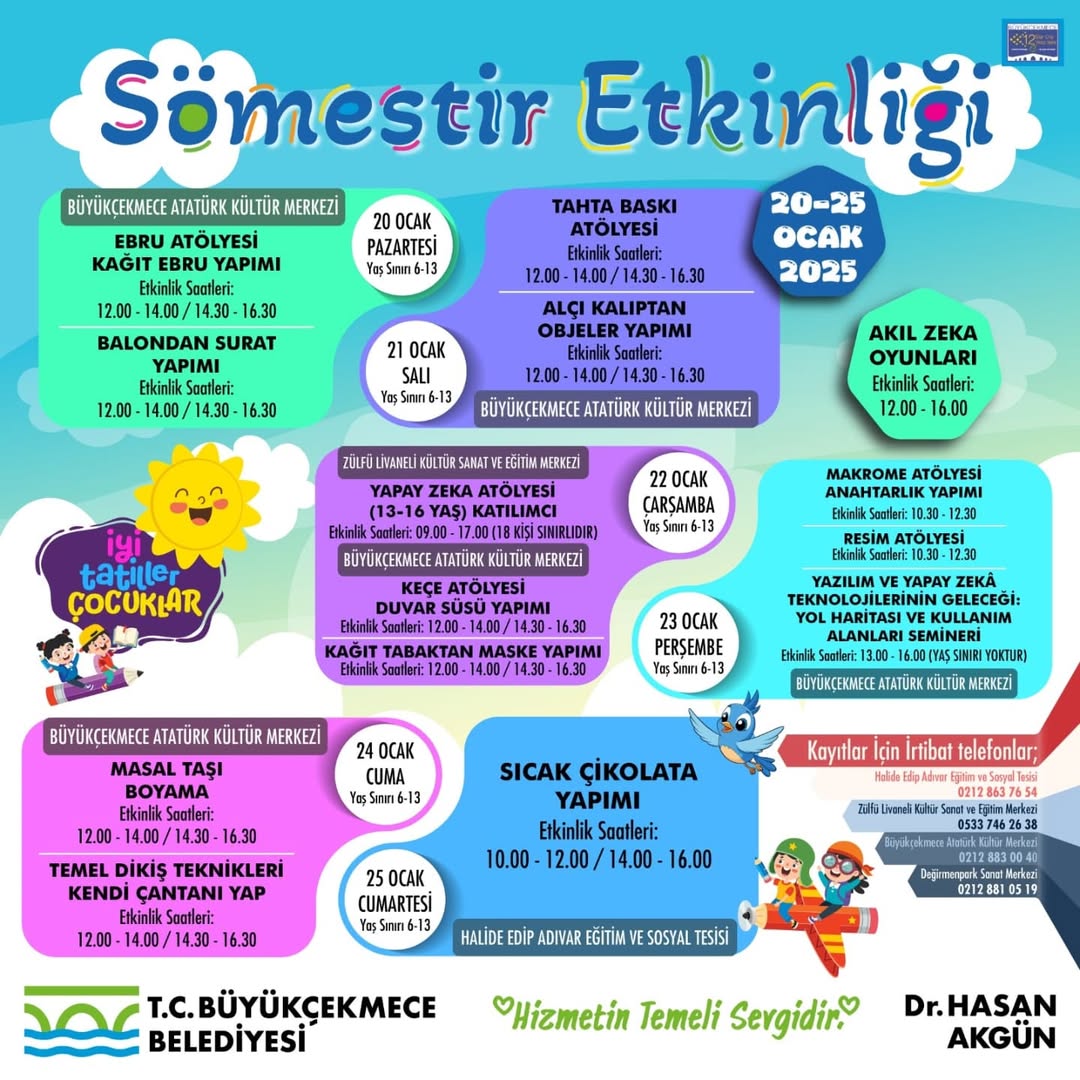 Büyükçekmece Belediyesi - Sömestir Etkinlikleri