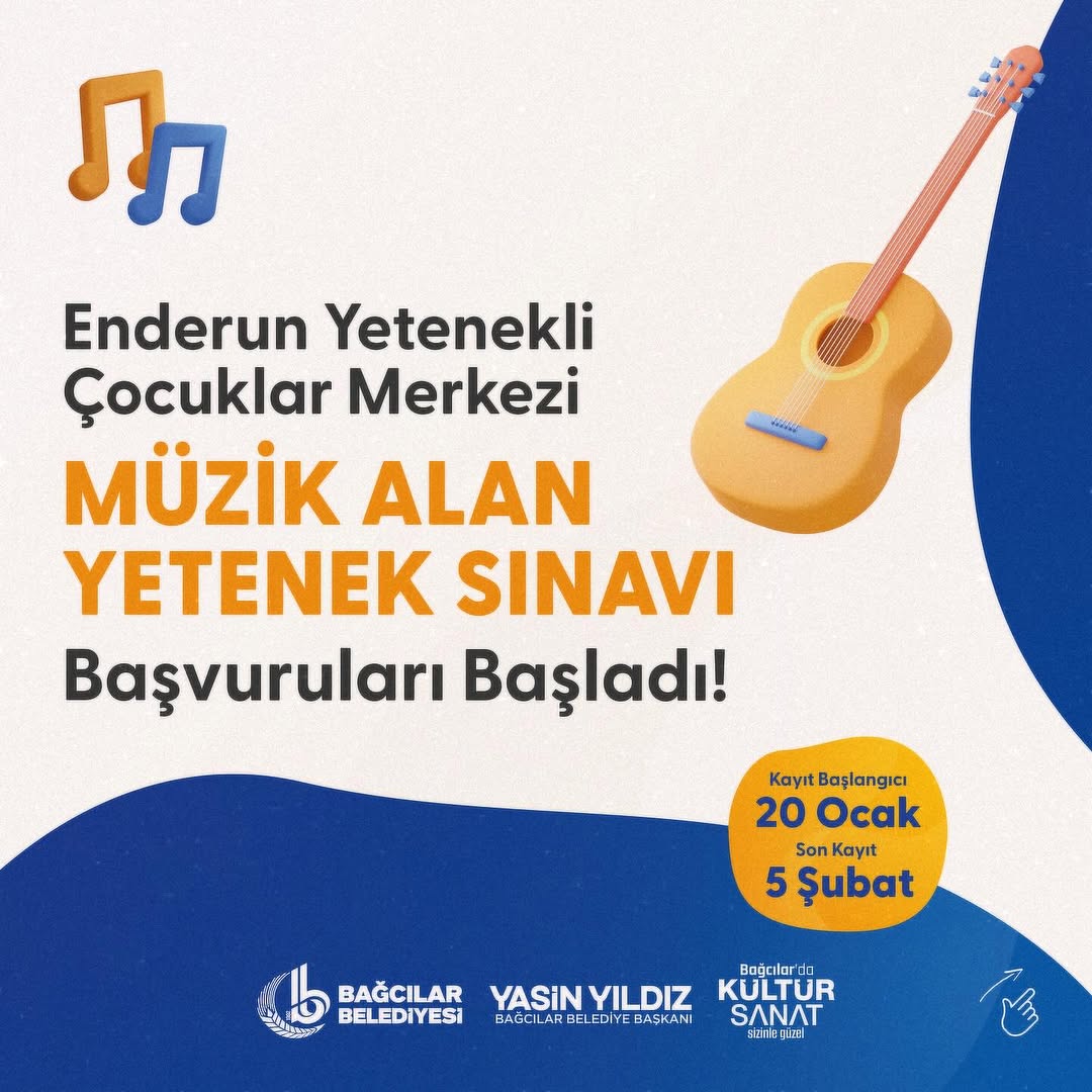 Bağcılar Belediyesi - Müzik Alan Yetenek Sınavı Başvuruları