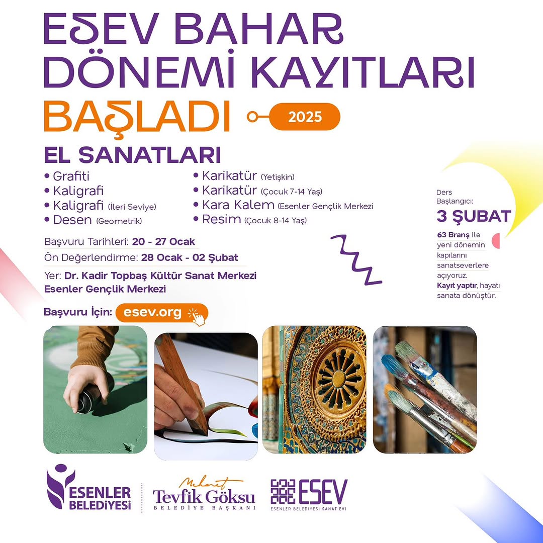 Esenler Belediyesi - ESEV Bahar Dönemi Kayıtları Başladı ! 