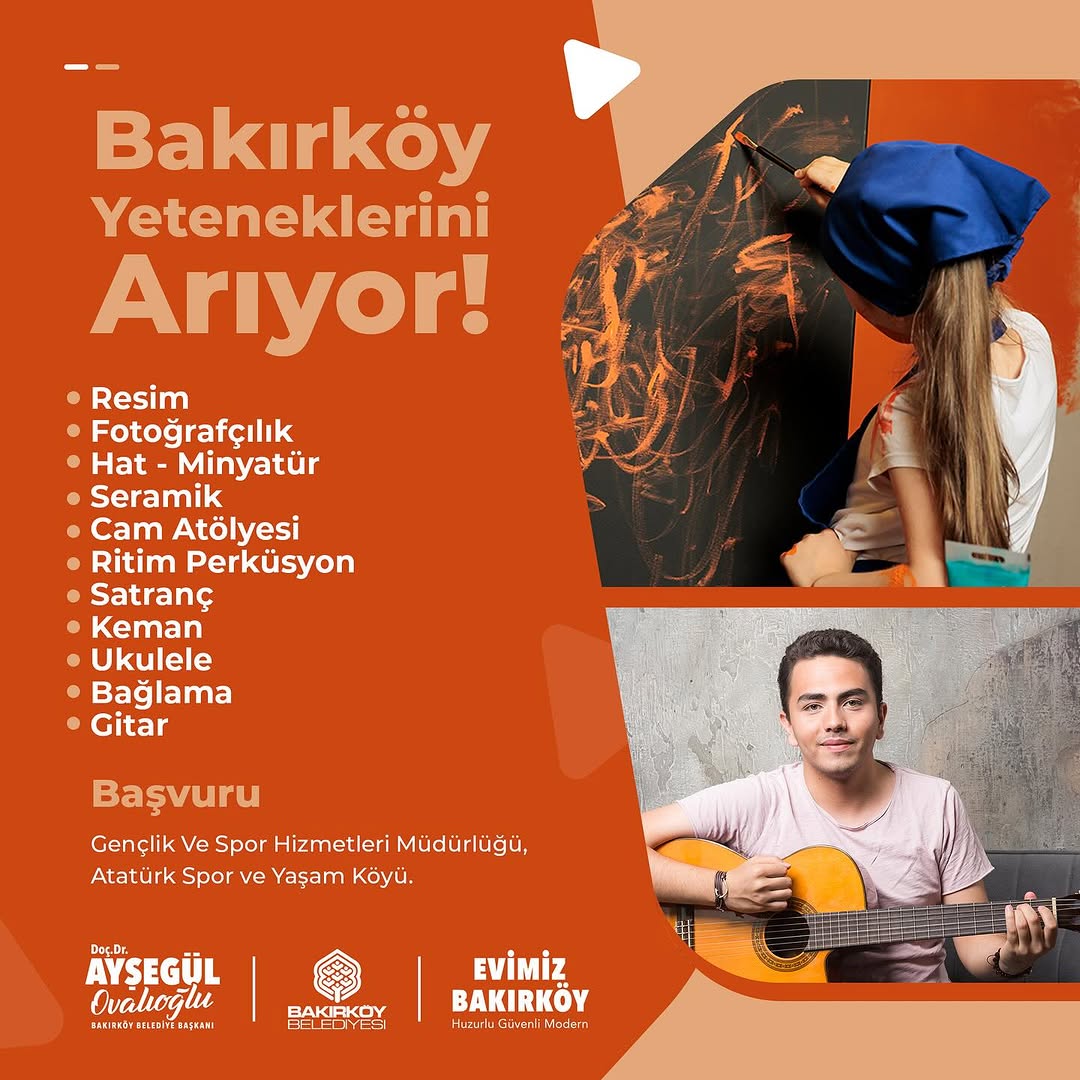 Bakırköy Belediyesi - "Bakırköy Yeteneklerini Arıyor!" Başvuruları