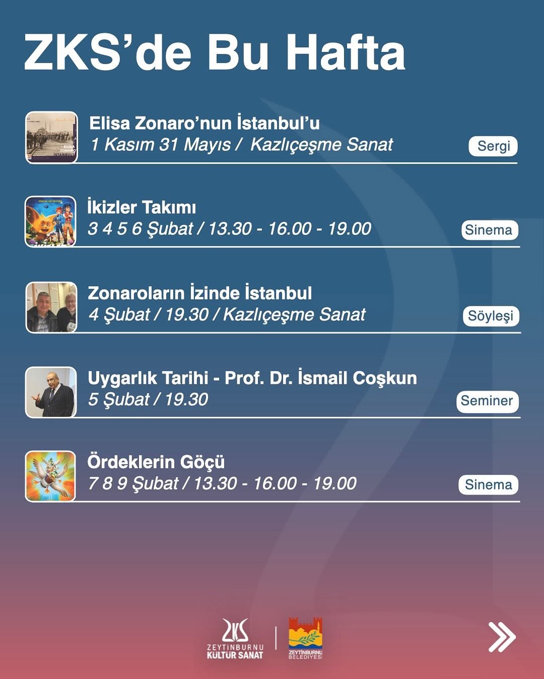 Zeytinburnu - ZKS'de Bu Hafta